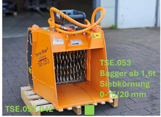 Separator für Bagger ab 1,6 t Siebkörnung 0-20/25 mm