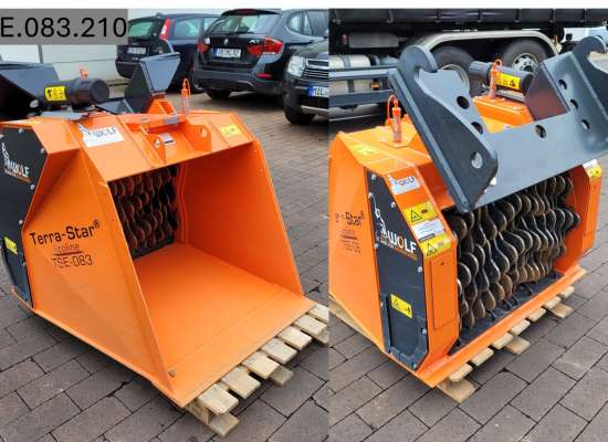 Terra-Star TSE.083 gebraucht aus Vorführung. Für Bagger ab 4t Radlader ab 3t Siebkörnung 0-20/25 mm