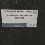 Kopfplatte, Adapterplatte CAT 340 F ME-Stiel Festanbau