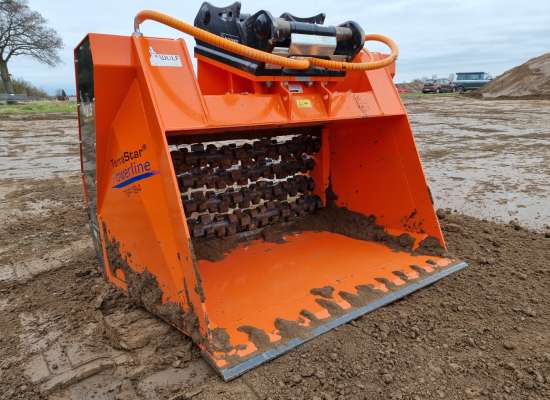 Für Bagger ab 32 t Separator zur Bodenaufbereitung, Kalk oder Mischbinder Untermischen