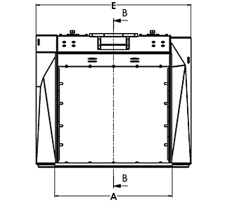 Schnittzeichnung Schaufelseparator TSC.104 frontal