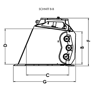 Schnittzeichnung Schaufelseparator TSC.153 seitlich