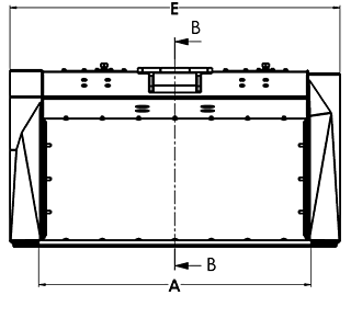 Schnittzeichnung Schaufelseparator TSC.153 frontal