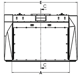 Schnittzeichnung Schaufelseparator TSG.123 frontal