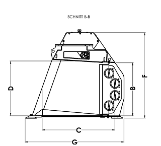 Schnittzeichnung Schaufelseparator TSP.154 seitlich