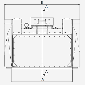 Schnittzeichnung Schaufelseparator TSP.184 frontal